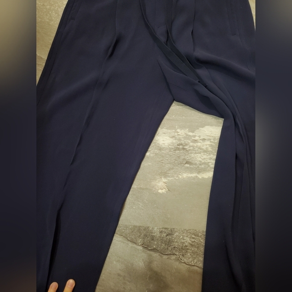 Vince Wide Leg Pull-on High Rise Pants. Navy Blue. Size S. 29" Inseam. - Picture 8 of 13